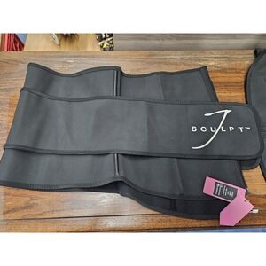 NWT J Sculpt Waist Trainer Shapewear Black 6XL Plus Size Zipper Adjustable Belt